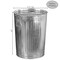 Gardenised Round Galvanized Steel, Trash Can with Lid - Durable Metal Bucket for Backyard, Lawn, Garden and Yard Use - Weather-Resistant Garbage Can for Indoor and Outdoor